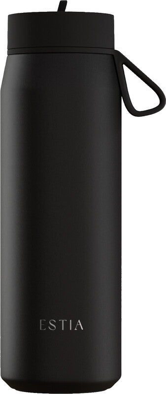 Estia Pulse Isolierflasche 500 ml – Doppelwandig 12 h Heiss/24 h Kalt, Edelstahl, Schraubdeckel