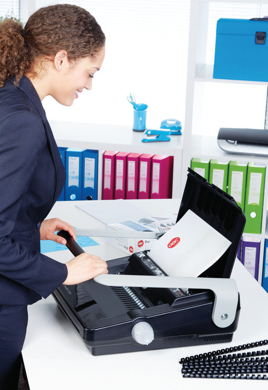 GBC CombBind C340 Stanz- und Bindemaschine – Plastikbindung, für 21-Loch, A3, bis 25 Blatt