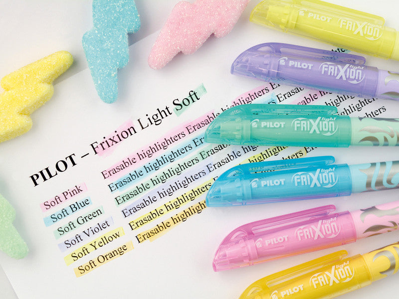 Pilot FriXion Light Textmarker Pastellgelb – Keilspitze, 3,3 mm, radierbar