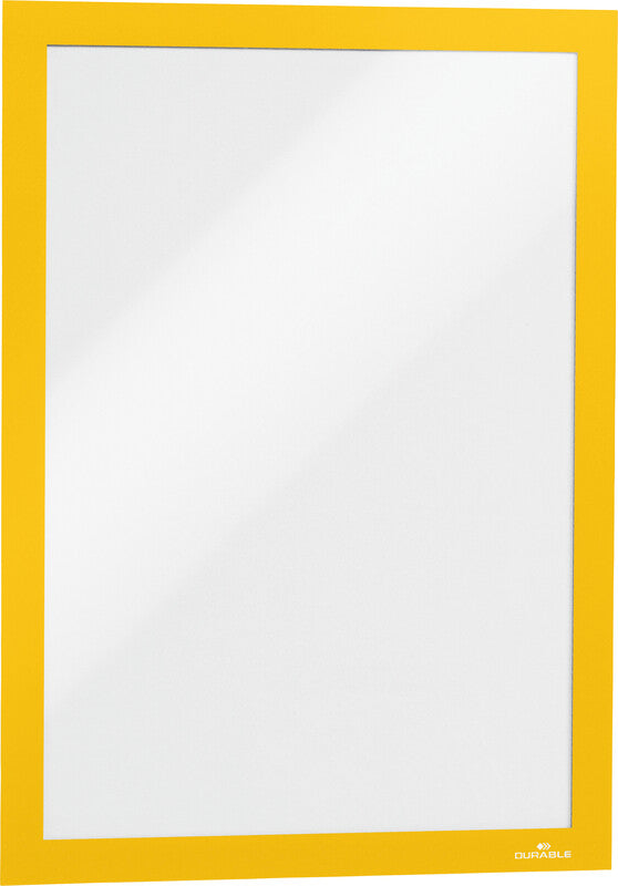 Durable Duraframe Magnetclip – 236 × 323 mm, gelb, wiederablösbar, magnetisch, 5er-Pack