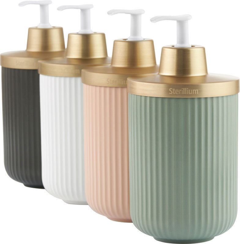 Sterillium Emma – Desinfektionsmittelspender, 500 ml, für 475/500 ml Flaschen, zum Aufstellen, Keramik, grau