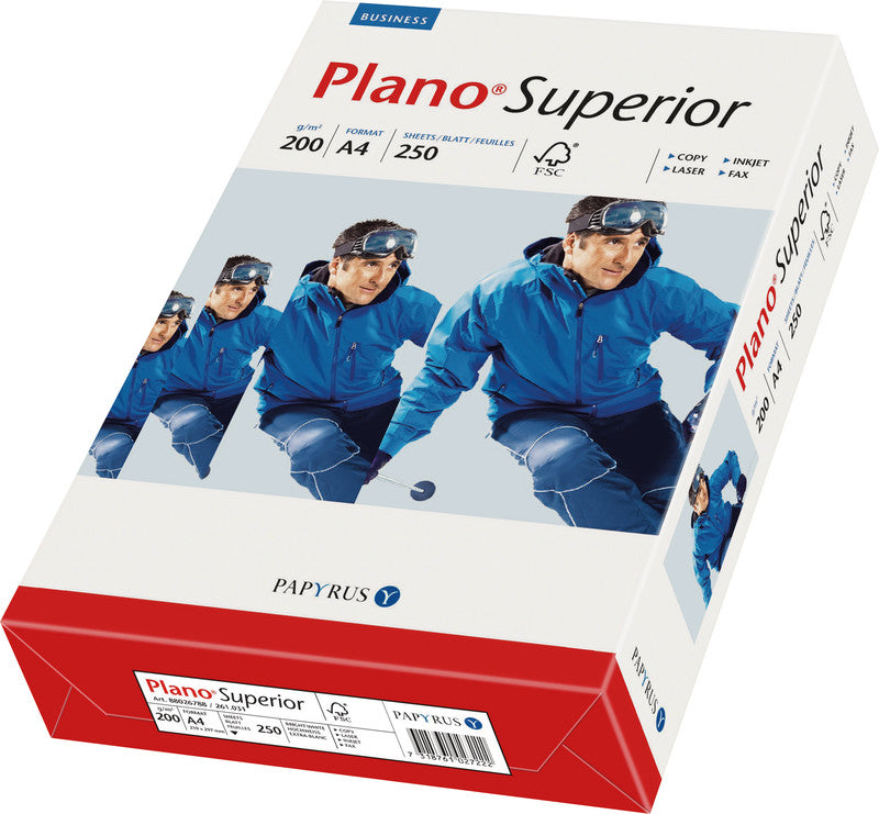 Papyrus Kopierpapier – A4, 200 g/m², weiss – für Inkjet/Laser/Kopierer – FSC – 250 Blatt