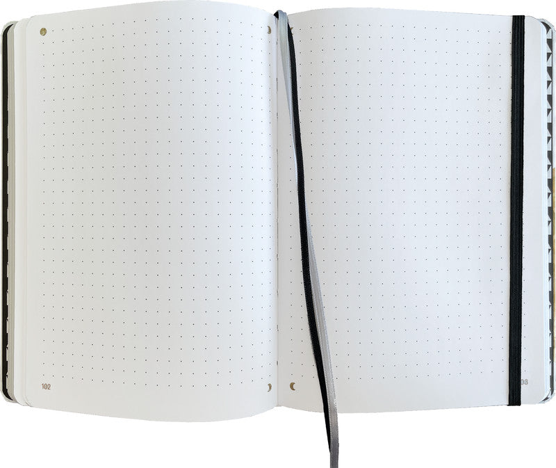 Denkzettel Notizbuch, A5, punktkariert, Hardcover, 192 Seiten, 80 g/m² – mehrfarbig