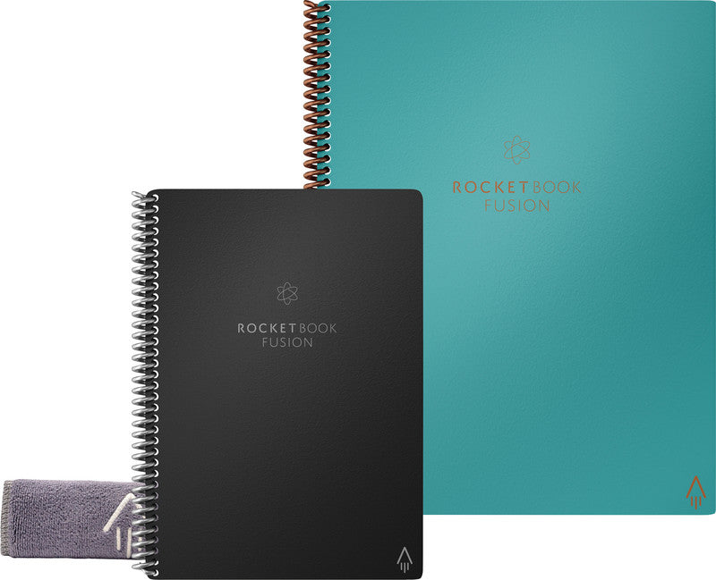 Rocketbook Spiralbuch A4, punktkariert und liniert, Hardcover, 42 Seiten, 90 g/m² – türkis