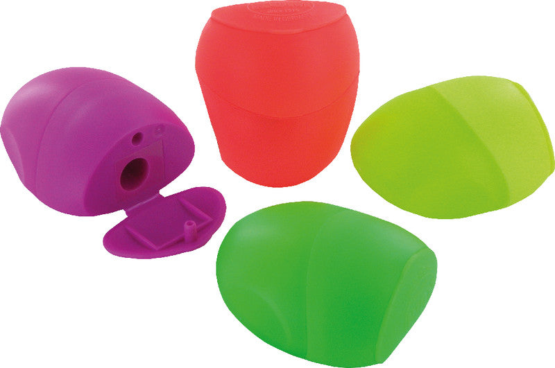 Kum Spitzer – manuell, 1-Loch, mit Behälter, für Blei- und Buntstifte Ø 8 mm, Kunststoff, assortiert