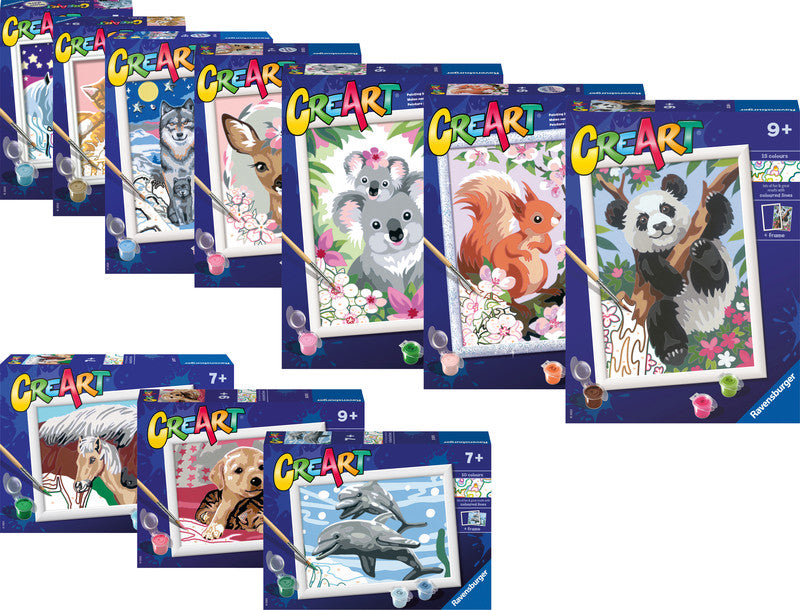 Ravensburger Malset Malen nach Zahlen Wonderful Wolf Family – ab 9 Jahren – 1 Seite – 130 × 180 mm