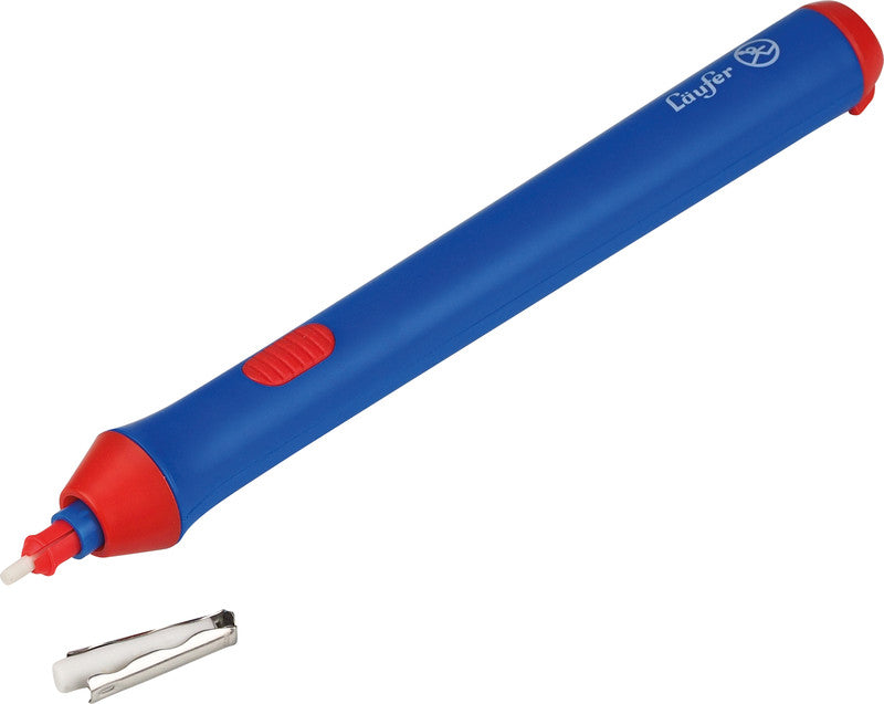 Laufer Radierer – für Bleistifte, Farbstifte – 85 × 255 × 30 mm – Kunststoff – blau