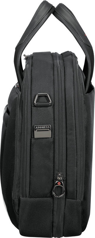 Samsonite Pro-DLX 5 Notebook-Tasche – 17/23 l, RFID-Fach, Aufsteckfunktion, Nylon, Schwarz