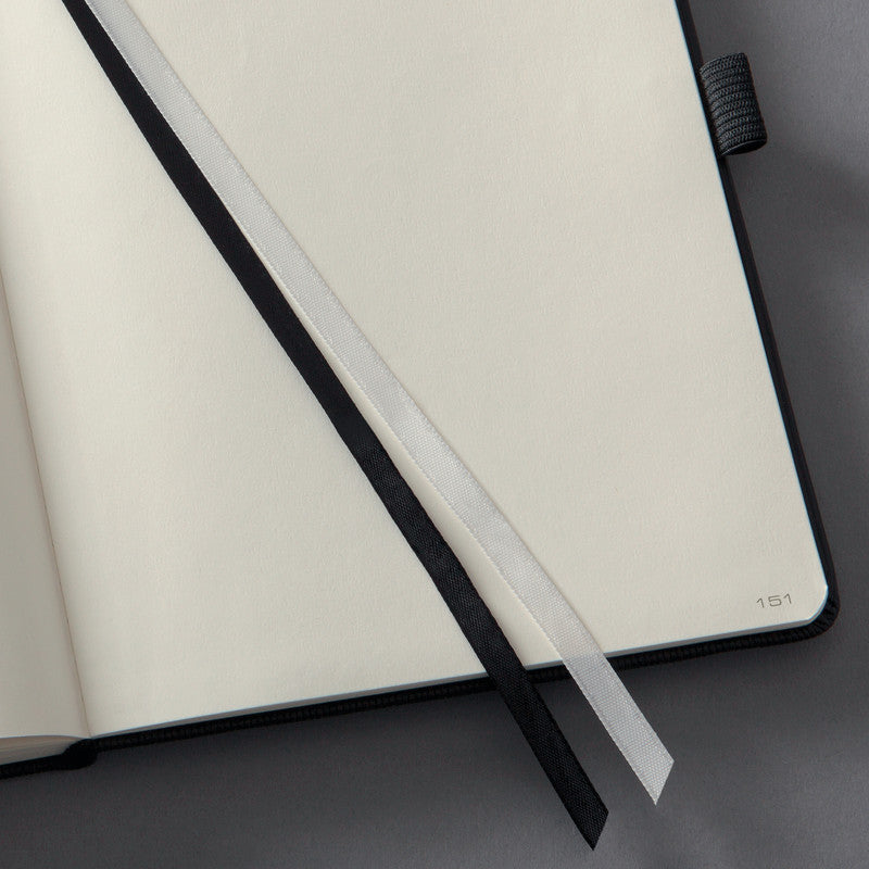 Sigel Notizbuch, 213 × 295 mm, blanko, Fadenheftung, 194 Seiten, 80 g/m² – schwarz