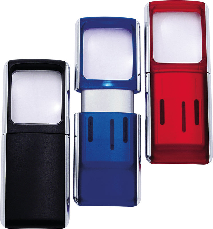 Wedo Leuchtlupe – 3× – Linse B 35 × H 38 mm – mit LED, farbig sortiert