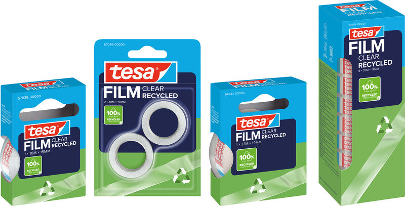 TESA Klebeband eco & clear – permanent, klar, Kunststoff, 15 mm × 10 m, Kern Ø 26 mm, 1 Rolle