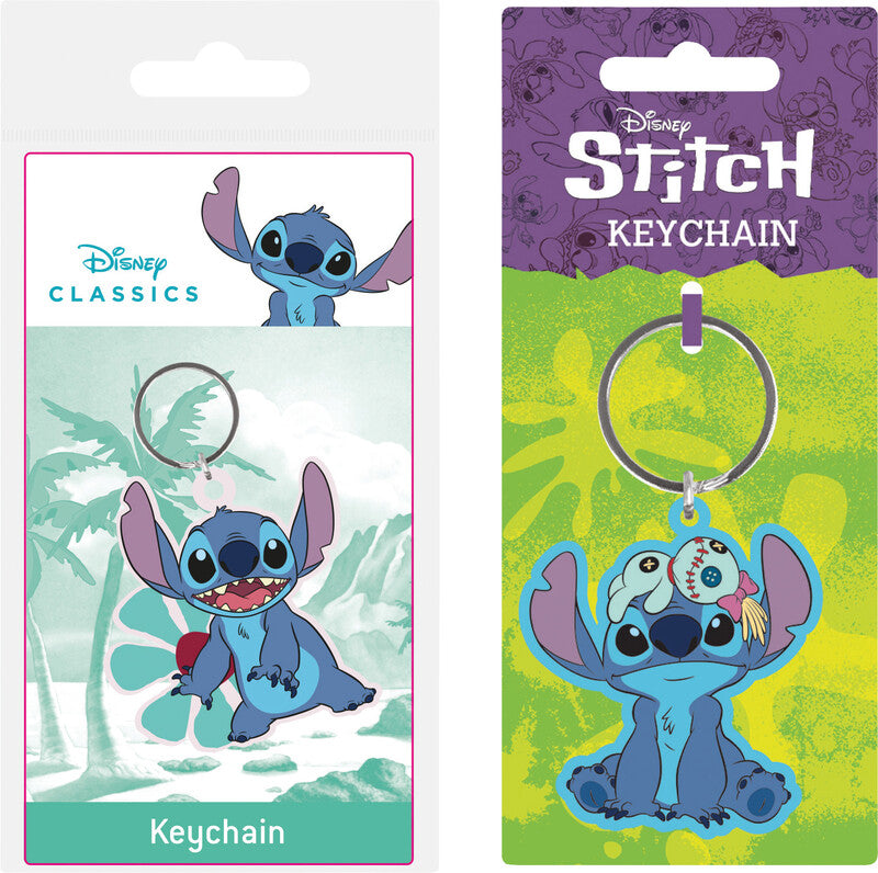Disney Schlüsselanhänger – Kunststoff, blau, Motiv "Lilo & Stitch"