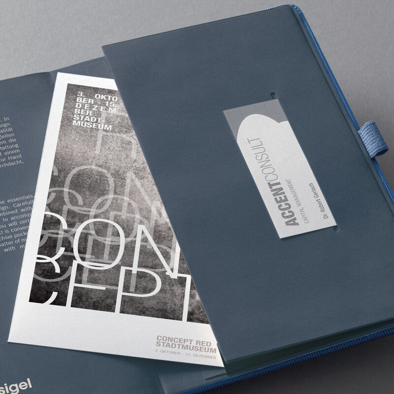 Sigel Notizbuch Conceptum, A5, kariert, Fadenheftung, 194 Seiten, 80 g/m² – blau