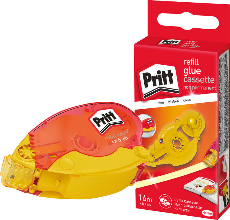 Pritt Kleberoller Nachfüllung – wiederablösbar, transparent, 8,4 mm × 16 m, für Papier, Karton, Fotos u. a.