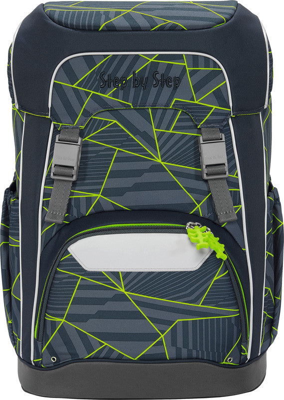 Step by Step Schulrucksack-Set Giant – 5-teilig – Dark Cat Chiko – Recycelte Materialien