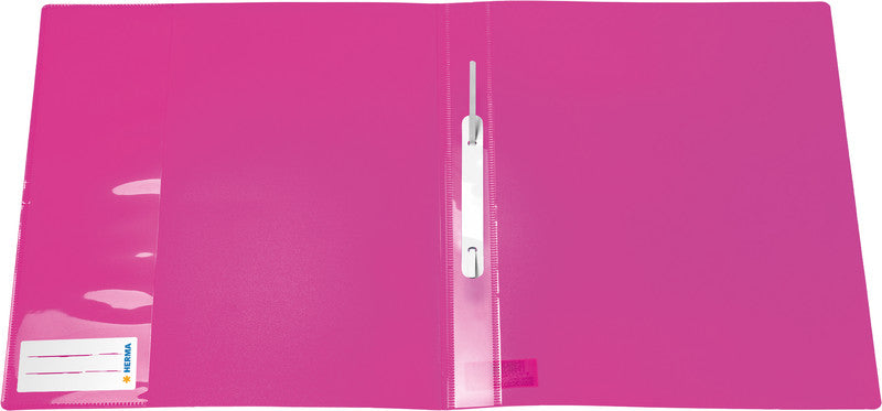 HERMA Schnellhefter – A4, PP, Neonpink, Sichttasche, 1 Stück