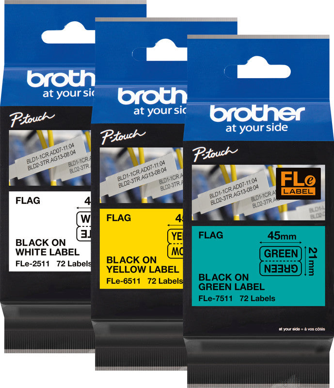 Brother Schriftband – 21 mm × 3,2 m, grün, schwarz – 72 Etiketten