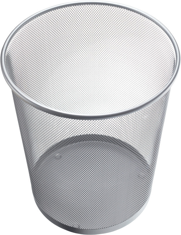 Helit Papierkorb The Circle Network Mesh – 15 l – Stahl, Silber – Ø 267 × H 280 mm