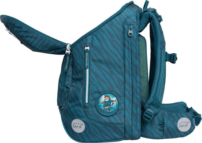 Beckmann Active Air Flx – Schulrucksack, Tiger Stars, 20–25 l, für Laptop bis 15", mit Wendetasche
