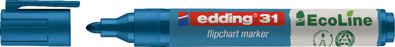Edding Flipchart-Marker 31 EcoLine – Rundspitze 1,5-3 mm – Sortiert – 4er-Set