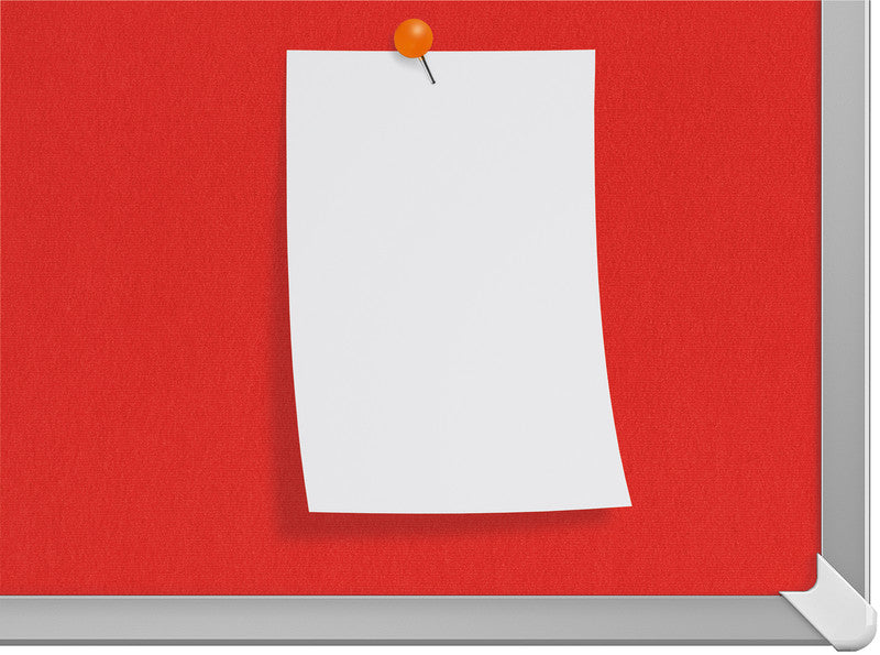 Nobo Pinnwand – Filz – 90 × 51 cm, rot, Widescreen