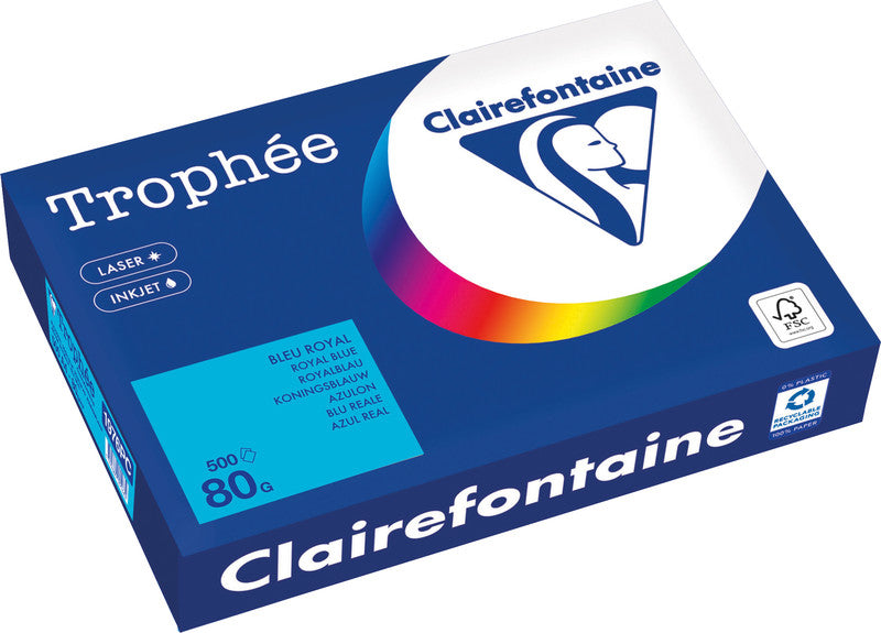 Clairefontaine Kopierpapier – A4, 80 g/m² – für Inkjet/Laser/Kopierer – FSC, EU Ecolabel – 500 Blatt