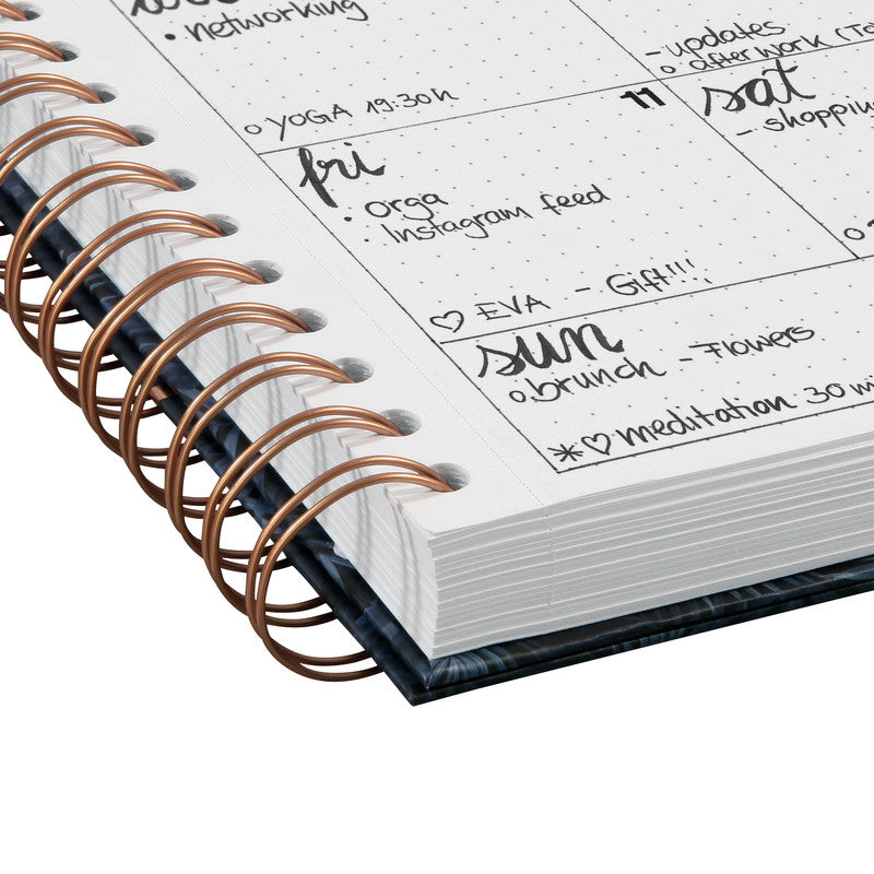 Sigel Spiralbuch, 168 × 215 mm, punktkariert, Spiralbindung, perforiert, 240 Seiten, 120 g/m² – mehrfarbig