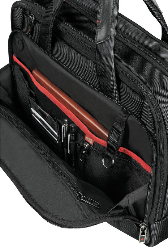 Samsonite Pro-DLX 5 Notebook-Tasche – 24,5/31 l, RFID-Fach, Aufsteckfunktion, Nylon, Schwarz