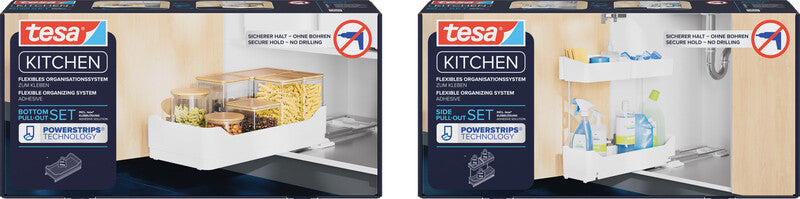 TESA Bodenauszug – Metall/ABS-Kunststoff, weiss, 29 × 12 × 49 cm – 1er-Pack