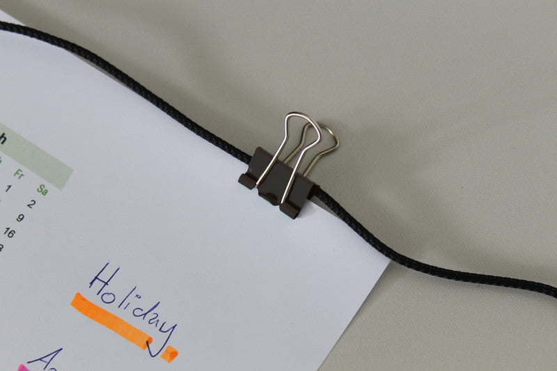 Q-CONNECT Büroklammern – Foldback-Clips – 19 × 8,3 mm – Metall – Schwarz – 10 Stück