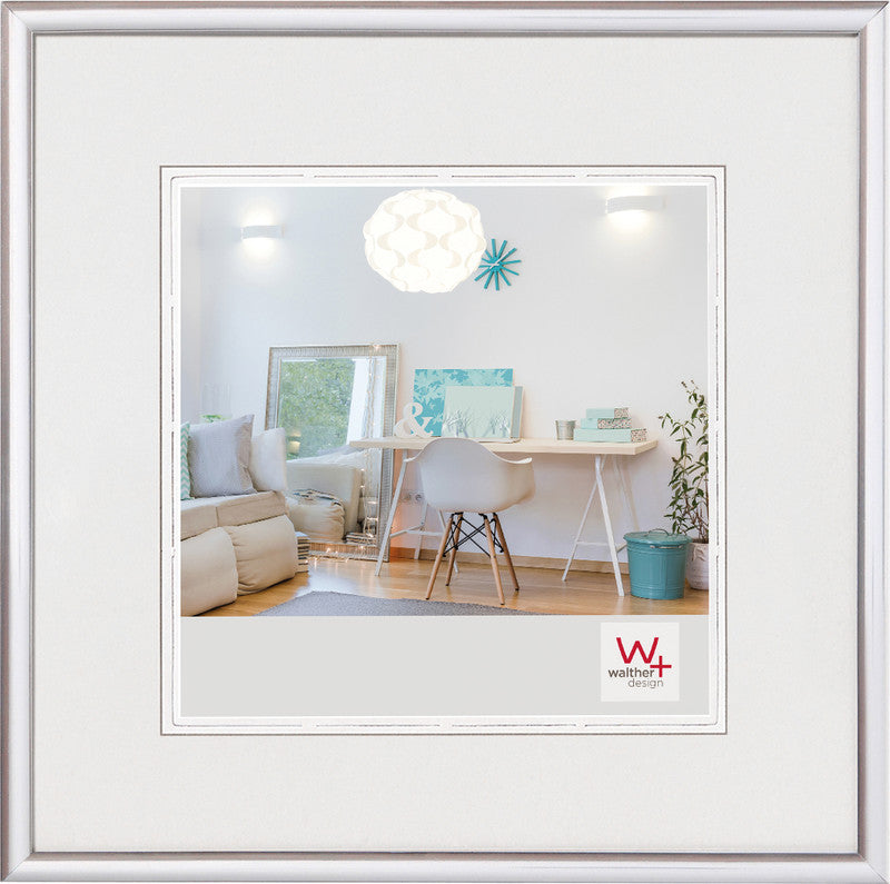 Walther Design Wechselrahmen, Silber, Kunststoff, 30 × 30 cm, mit Aufhänger – eco:plus