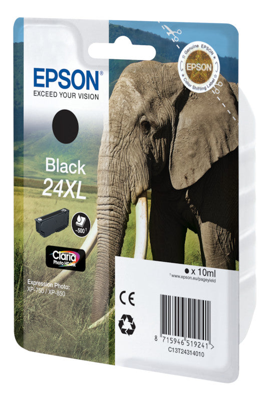 Epson Tintenpatrone 24XL, Schwarz, XL – für Inkjetdrucker/Multifunktionsgeräte