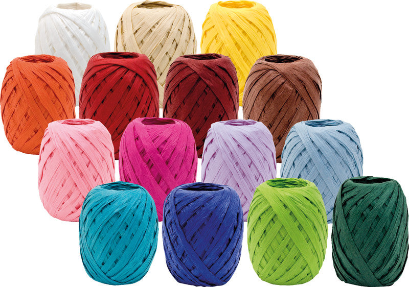 Goldina Bastpapier Raffia – braun – 7 mm × 30 m