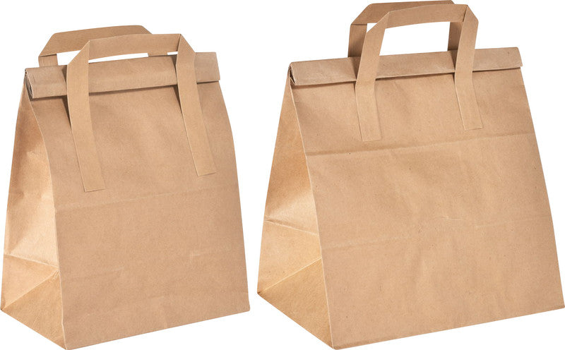 Duni BioPak Falttasche Papier – 3 l, 180 × 265 × 110 mm, braun, 500 Stück
