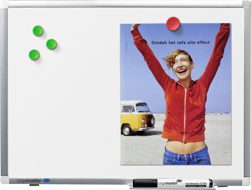 Legamaster Whiteboard – 180 × 90 cm, Emaille, magnetisch, Aluminiumrahmen, Wandmontage