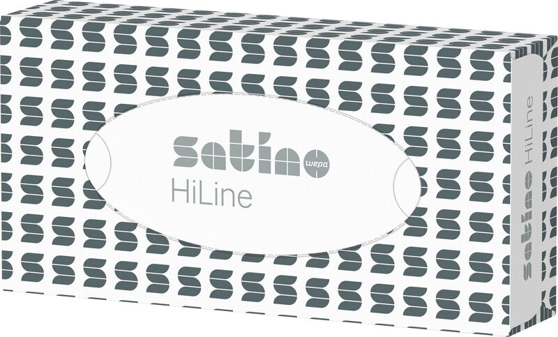 Satino hiline Kosmetiktücher Box – 2-lagig, Zellstoff, hochweiss, 210 × 205 mm – 100 Tücher