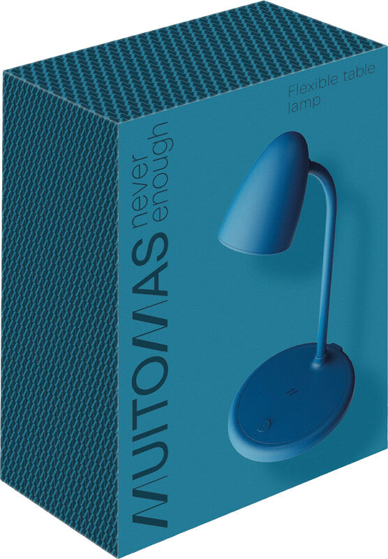 Muitomas Tischleuchte – LED 5 W, dimmbar, Touch-Dimmer, USB-C, Akku – Blau