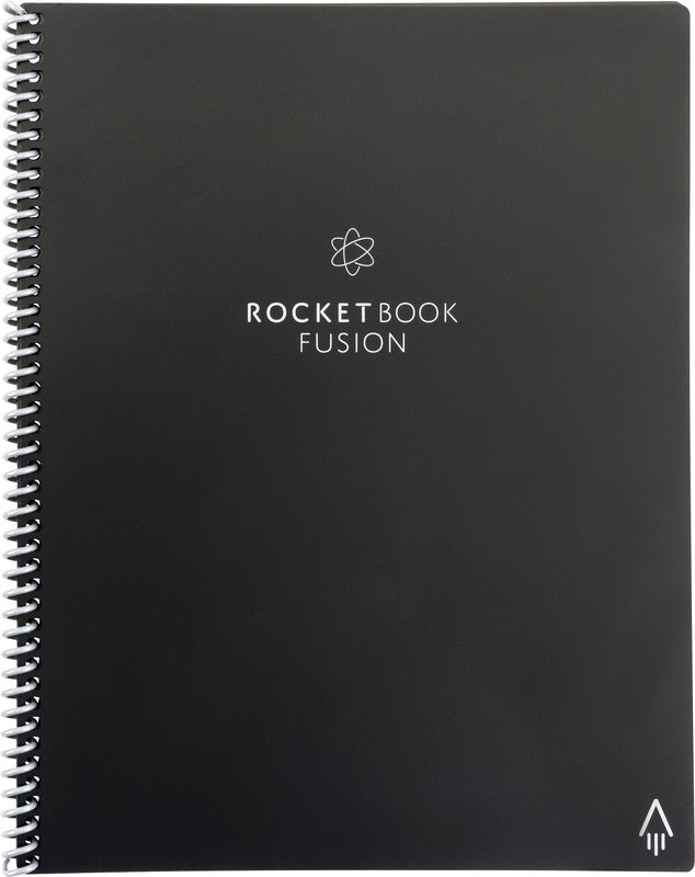 Rocketbook Spiralbuch, Spiralbindung, Hardcover, 42 Seiten, 90 g/m² – Schwarz, für ROCKETBOOK App
