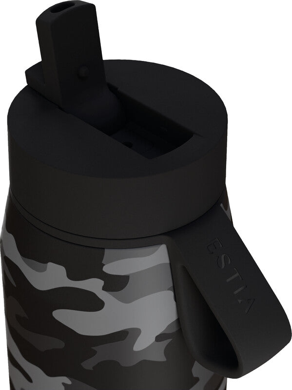 Estia Pulse Isolierflasche 500 ml – Doppelwandig 12 h Heiss / 24 h Kalt, Edelstahl, Schraubdeckel