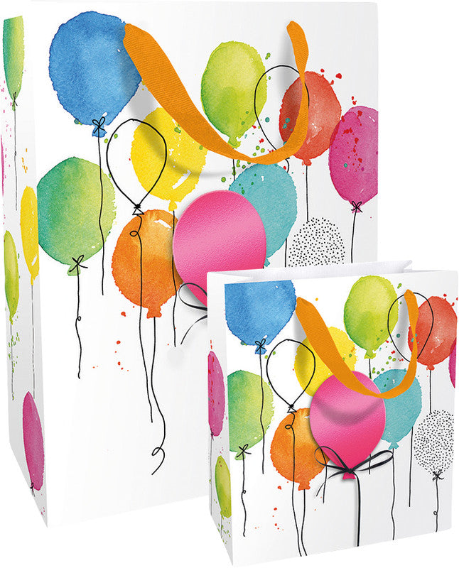 Braun + company Geschenkbox – Balloon Party – matt laminiert, recyclingfähig – 180 × 210 × 80 mm
