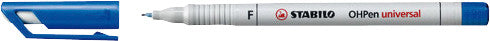 STABILO Non-Permanent-Marker OHPen – fein 0,7 mm – blau – trocken abwischbar