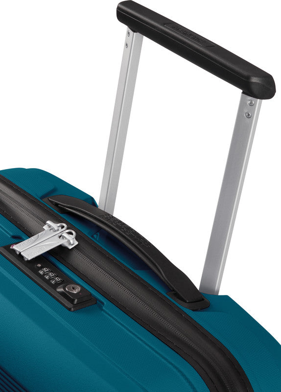 American Tourister Handgepäck-Trolley – 33,5 l, Hartschale, 4 Doppelrollen, mit TSA, Petrol, 40 × 50 × 20 cm