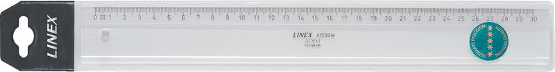 Linex Wandtafel-Lineal 30 cm – Acryl, transparent