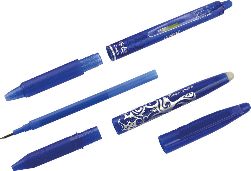 Pilot FriXion Ball Clicker – Radierbarer Tintenroller, 0,7 mm, Blau, für Linkshänder