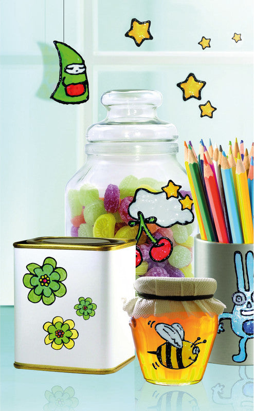 Marabu Fun & Fancy – Fenstermalfarbe – Gelb, 80 ml, für Glas & Porzellan
