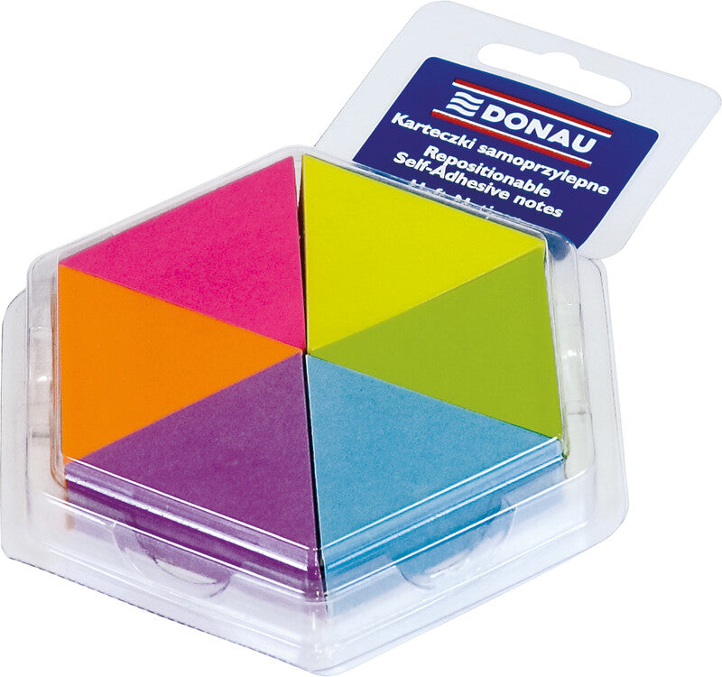 Donau Motiv-Haftnotizen Dreieck – 43 × 50 mm – sortiert, 150 Blatt/Block