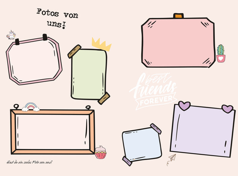 Pagna Save me Best Friends Freundebuch – 150 × 220 mm – 60 Seiten – deutsch, gebunden, Hirsch, Wolf, Bär