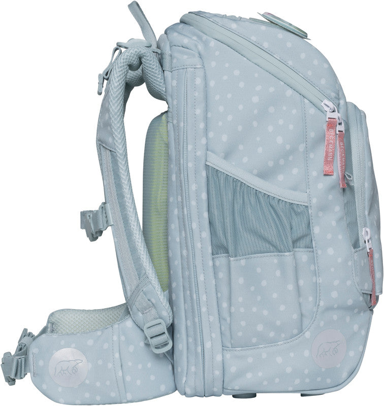 Beckmann Schulrucksack Active Air Flx – 6-teilig – Forest Deer Dusty Mint – aus recyceltem PET