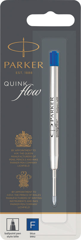 Parker Kugelschreiber-Mine Quinkflow – Blau, 0,8 mm, dokumentenecht, geruchsarm, 1 Stk.