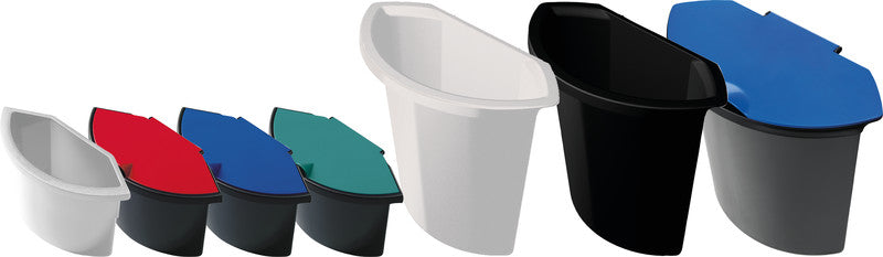 Helit Abfalleinsatz – 2 l, Kunststoff, Schwarz – B × H × T 273 × 180 × 131 mm – für H61052 u. a.